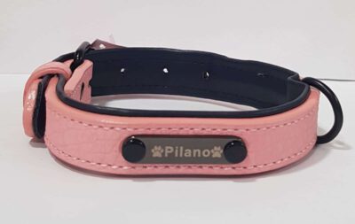 Collar cuero PILANO rosa 63cm