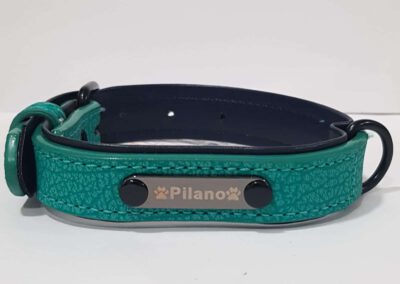 Collar cuero PILANO verde 63cm